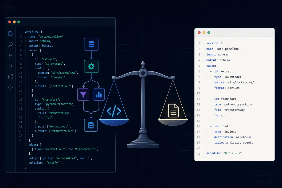 Workflow as Code vs. Workflow as Config: What the Trade-off Actually Is ...